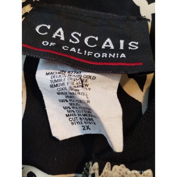 Vintage Cascais Womens size 2X Lightweight Artwear Classic Bomber Zipper Jacket - Picture 9 of 10
